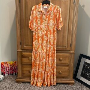 Jolie & Joy Maxi Button Down Dress